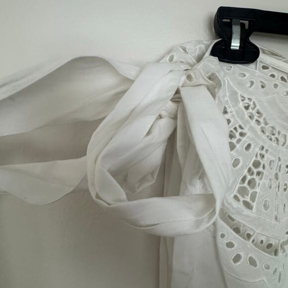 Farm Rio Eyelet Sarong Coverup in White - Picture 3 of 6